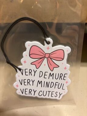 Disney Pink Bow Bag Tag with Playful Text